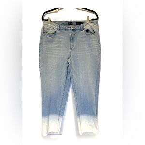 J. Jill Denim Light Wash Ombré Ankle Jeans - Women's Size 16 - Raw Hem